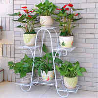 Support de plantes moderne en fer, durable, pour intérieur/extérieur, étagère et support pour pot de fleurs