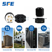 Conector Hembra de Plástico SFE NEMA 20A 125/250V con Bloqueo Giratorio para Enchufe de Extensión Estándar Americano CE