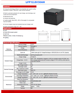 Maßgefertigter ATing IFR32700-4S5P 12,8V 30Ah LiFePO4 Lithium-Ionen-Akkupack Wiederaufladbar 3000-Zyklen als Ersatz für Blei-Säure-Batterien - Product Image 2