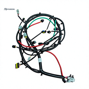 Faisceau de câblage de tableau de bord automobile multi-branche avec connecteur blanc personnalisé, faisceau de câblage automobile OEM 12V 24V - Product Image 1