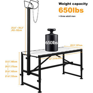 แท่นรีดนมและตัดขนแพะแบบปรับระดับได้ JH-Mech แท่นตัดขนสัตว์โลหะ แท่นรีดนมแพะปรับระดับความสูงได้ - Product Image 3