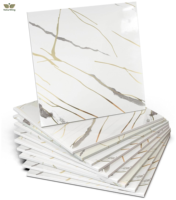 Panneau mural en PVC imperméable à motif marbre personnalisé, panneau en mousse de céramique, adapté à la salle de bain, à la cuisine, au salon