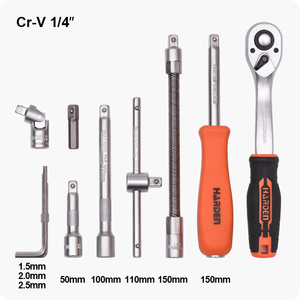 Set Perkakas Tangan Otomatis HARDEN Professional 94 PCS, Soket 1/2\" & 1/4\" DR, Kunci Perbaikan Plastik yang Dikeraskan dengan Tas untuk Penggunaan di Rumah - Product Image 3