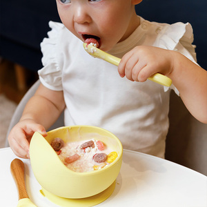 Es-Pro Wholesale Spill-Proof BPA Free ODM/OEM Silicone Baby Product Feeding Bowl Strong Suction Durable Training Dinnerware Bowl - Product Image 2