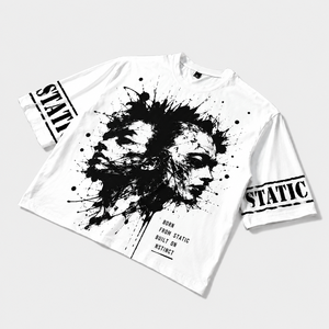Camiseta OEM Negra Lavada con Gráfico de Ruinas Industriales, Corte Oversize Holgado, Estilo Vintage Streetwear, Algodón Pesado, Camiseta de Fábrica para Hombre - Product Image 3