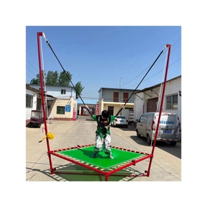 Factory Sell Upgraded Version <strong>Bungee</strong> Jumping with Rocker and Spring Outdoor Children Equipment <strong>Bungee</strong> Trampoline for Kids - Product Image 1