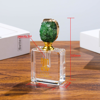 Personnalisé 3ml 6ml 12ml Nature Gemme Agate Améthyste Pierre Cristal Bouteille De Parfum D'huile Emballage Avec Boîte