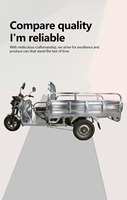 Produit à succès Tricycle électrique ouvert 1000W 400kg Capable de transporter des marchandises de grande capacité Tricycle agricole personnalisable