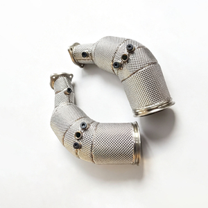 ท่อดาวน์ไปป์สแตนเลสพร้อมแผ่นกันความร้อนสำหรับ Audi RS4 RS5 B9 B9.5 2.9T Turbo Exhaust พร้อม OPF - Product Image 2