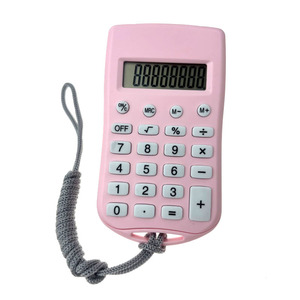 Portable Lanyard Calculator 8 Digit Battery Powered Pocket Size Blue KK1660 - Product Image 5