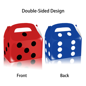 Huancai <span class=keywords><strong>Casino</strong></span> Party Favors <span class=keywords><strong>Candy</strong></span> Treat Boxes 12 PCS Dados Caja de regalo de papel Cookie Goodies Box para Game Night Party Supplies - Product Image 4