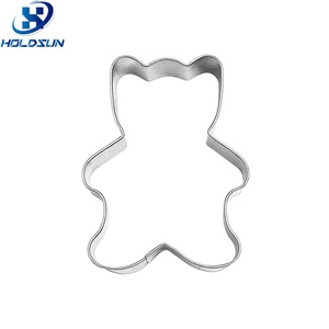 Thân Thiện Với Môi Thép Không Gỉ Giáng Sinh Gấu Bông Nhỏ Cookie Cutter Thực Phẩm An Toàn Kim Loại Giáng Sinh Cookie Công Cụ - Product Image 1