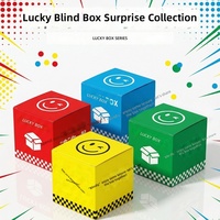 Boîtes mystères carrées colorées en stock, personnalisables avec logo, pour tirage au sort surprise, emballage cadeau en papier pour figurines et jouets