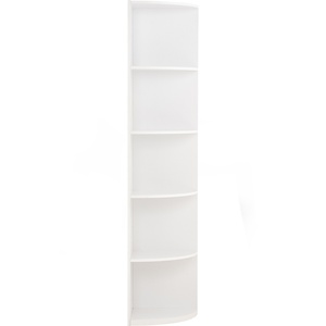 Space-Saving White MANDO <b>Corner</b> Shelf <b>Unit</b> Made in Malaysia Tall Vertical Display Rack for Small Living Room and Bedroom <b>Corner</b> - Product Image 2