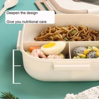 Boîte à lunch portable en plastique à un seul niveau, coins arrondis, capacité 1-3L, pour la conservation des aliments frais, idéale pour les enfants à l'école, les fruits et les collations
