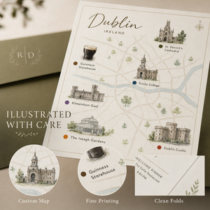 Suite di Cancelleria Personalizzata per Matrimoni all'Estero, Invito con <span class=keywords><strong>Mappa</strong></span> Illustrata della Città <span class=keywords><strong>e</strong></span> Carta d'Imbarco con Itinerario del Weekend - Product Image 4