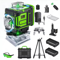 Niveau laser vert 4D GUANDE 16 lignes - 360° °   Autonivelant sans fil au lithium-ion pour usage industriel et extérieur