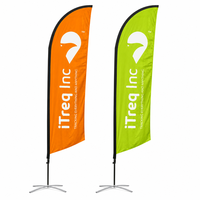 Drapeau de plage publicitaire imprimé numériquement en polyester pour les sports et les jeux en plein air