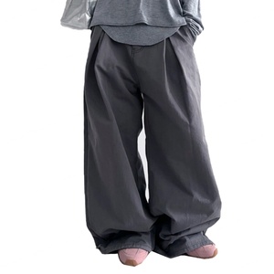 Wholesale Fashion Casual Oversized <b>Jeans</b> <b>Men</b> High Street Baggy Wash Gery Layer Pintuck Straight Maxi Pants Woven Weave Dark Wash - Product Image 1