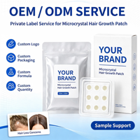 Patch de Soin Capillaire OEM en Gros à Micro-aiguilles, Patch Microcristallin Dissolvable pour la Nutrition des Racines et des Zones de Cheveux