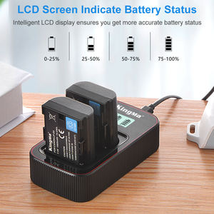 KingMa batería recargable de iones de litio LP-E6 (paquete de 2) con doble TYPE-C cargador para Canon Eos 5d Mark Iv III 7D2 60D 7D 6D 70D - Product Image 3