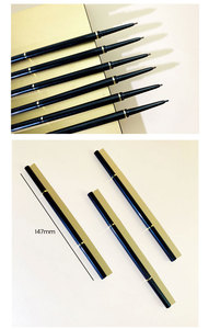 Crayon à sourcils fin double embout avec brosse, végétalien, bio, waterproof, sans cruauté, personnalisable avec logo, marque privée - Product Image 3