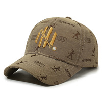 Origineel geborduurde 6-panel baseballcap heren 2026 Nieuwe vintage veelzijdige outdoor sport pet OEM kleine serie op maat