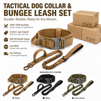 Ensemble collier et laisse tactique robuste pour chien avec amortisseur de chocs et boucle à dégagement rapide pour grands chiens – Vente en gros