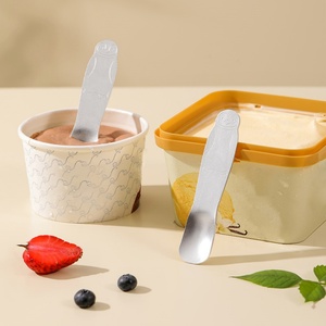 Ensemble créatif de fourchettes et cuillères en forme de pingouin pour enfants, ensemble de cuillères et fourchettes à manche court pour salade, crème glacée, dessert - Product Image 1