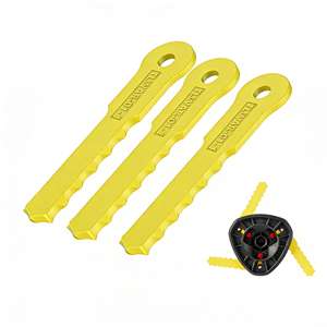 Lame de rechange TLWAR-01 70289A pour tondeuse à gazon sans fil hybride Weed Warrior PivoTrim Ugly Head Craftsman, ABS jaune - Product Image 1