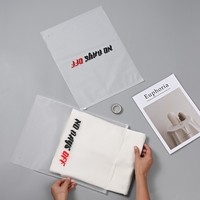 Sachet Plastique Mat Dépoli avec Fermeture Éclair Coulissante Imprimé Personnalisé et Conception Gratuite pour Emballage de T-Shirts et Hoodies
