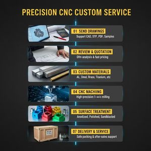 Servicio de Prototipos CNC de Precisión, Piezas Personalizadas de Aluminio y Acero, Fresado de 5 Ejes, Torneado, Fabricación de Metales, Mecanizado por Electroerosión por Hilo - Product Image 6