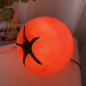 Tomato Shaped Night Light Led Color Changing Tap <b>Control</b> <b>USB</b> Powered Bedroom Desk Lamp - Product Image 3