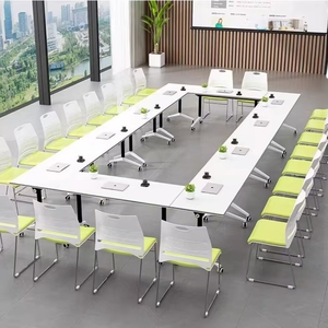 Tavolo da Formazione Moderno Pieghevole e Mobile per Uffici Aziendali, Scrivania per Personale - Product Image 3