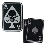 Patch brodé tactique Black Ace, patch auto-agrippant Ace - Polyvalent pour sacs à dos, vêtements et chapeaux, couleurs mélangées