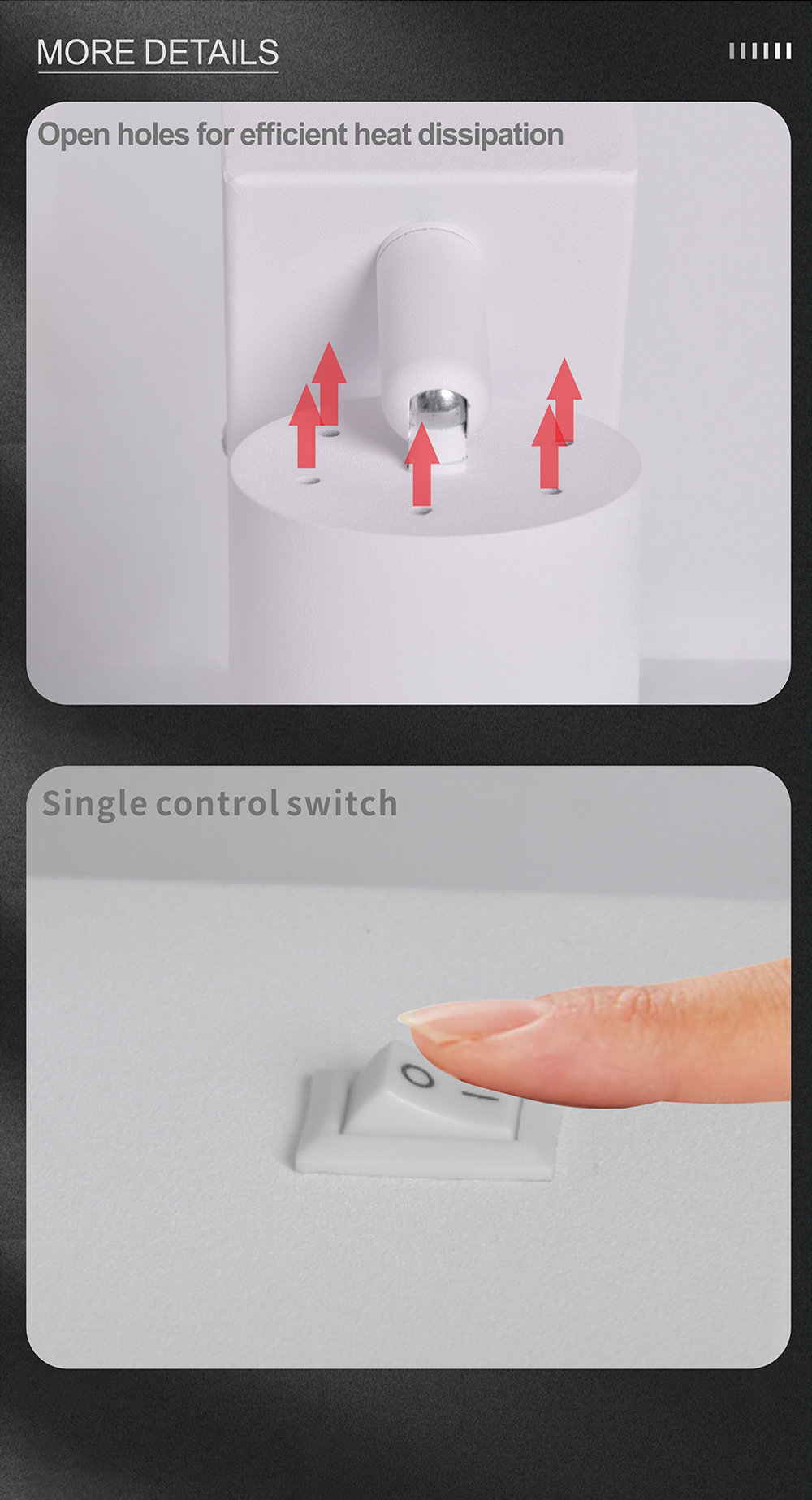 Custom Pure Aluminium Surface Mounted Spotlights Adjustable Led Gu10 Wall Lamp Spots
