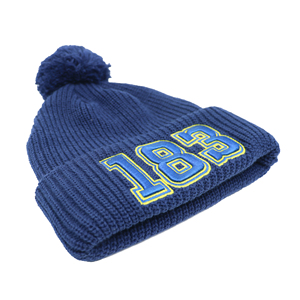 OEM Custom Embroidery Logo Argyle <b>Pattern</b> <b>Knitted</b> Beanie Hat Unisex Soft 100% Acrylic Winter Hat - Product Image 3