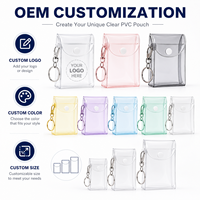 PVC Transparent sac porte-clés dessin animé poupée aveugle boîte sac de rangement écouteur porte-monnaie pochette sac pendentif pour femmes enfants cadeau