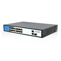 Switch PoE industriel Gigabit 16 ports, 1 port SFP, non géré, pour caméras IP CCTV NVR, 10/100/1000 Mbps, capacité 38 Gbps, 6 KV, garantie 3 ans