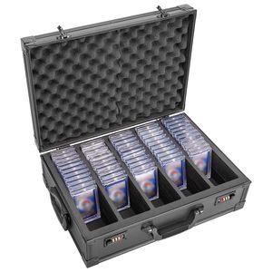 Dual Combination Lock <b>Trading</b> <b>Card</b> <b>Storage</b> <b>Box</b> Hard <b>Plastic</b> Top Loaders Magnetic <b>Card</b> Holders Double Protection for Valuable - Product Image 1