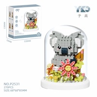 Vente en gros de mini micro briques, figurines d'animaux mignons, capybara, koala, panda, papillon, insectes, collection de blocs de construction, jouet cadeau