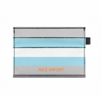 Bigender (weiblich orientiert) Regenbogen Slim Doppelseitig bedruckter Kartenhalter Tragbarer Kreditkartenhalter aus PU-Leder für Männer und Frauen