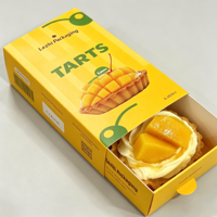 Boîte d'emballage personnalisable en carton alimentaire jetable pour tartelettes, sushis, donuts, pâtisseries, gâteaux, biscuits et tartelettes, type tiroir