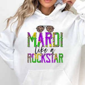 Wholesale Mardi Like a <strong>Rockstar</strong> T-Shirts with Waterproof Heat Transfer Printing Plastisol Material in Stock Designs - Product Image 3