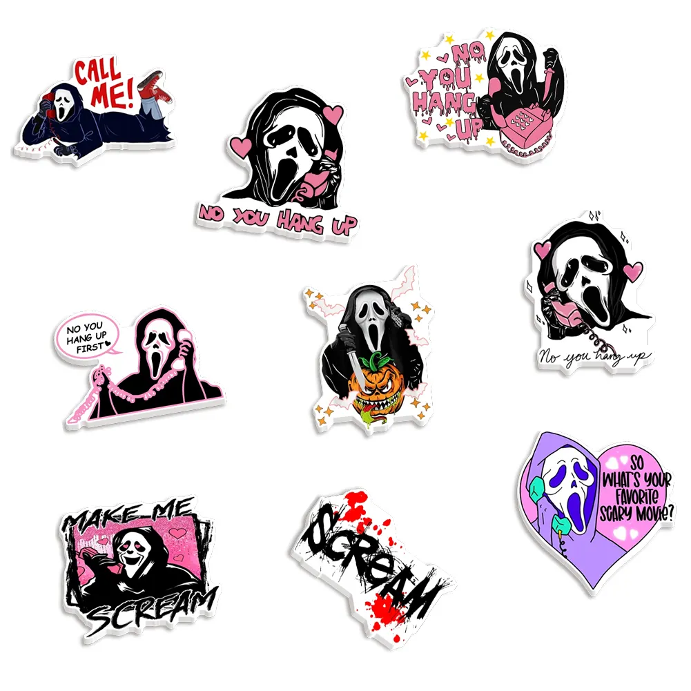 Horror Movie Resin planar Ghost scream charms for phone case earring Decoration