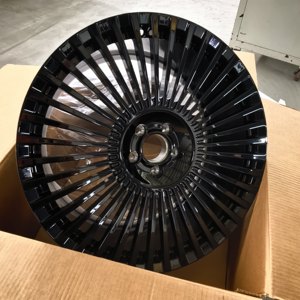 Nouvelle jante en alliage d'aluminium forgé concave brossé noir hyper doré, logo personnalisé, <span class=keywords><strong>Mercedes</strong></span> Classe S <span class=keywords><strong>Maybach</strong></span>, 17-24 pouces, <span class=keywords><strong>4x4</strong></span> - Product Image 2