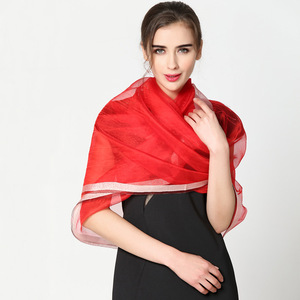 Vente en gros pour femmes européennes américaines Vintage Summer Mulberry Silk Scarf Long Shawl Serviette de plage pour protection solaire pour <span class=keywords><strong>Amazon</strong></span> - Product Image 3