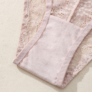 Groothandel hete verkoop transparante effen kleur lage taille meisjes <span class=keywords><strong>hipster</strong></span> dames kant ondergoed driehoekige slip - Product Image 5