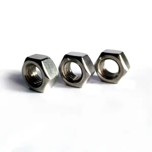 Supplier OEM Znic Plain Color M3-M10 Gb Heavy Hexagon Head Nuts Stainless Steel Din 934 Polishing Nut