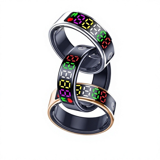 Smart Ring Heart Rate Blood Oxygen Sleep Monitoring Step Tracking Health Management for Connectivity Color